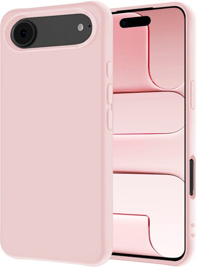 Hoesje - Geschikt voor Apple iPhone Air - Sterk & Shockproof - Hoes Cover - Siliconen Case - Lichtroze