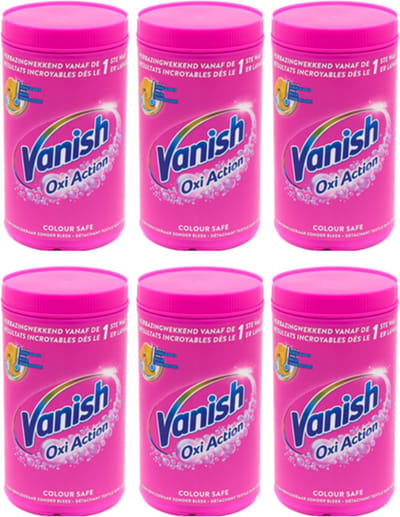 6 x 1500gr Vanish Vlekkenverwijdering Oxi Action Poeder Vlekkenverwijdering