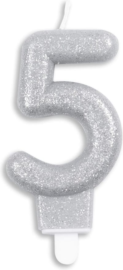 Wefiesta Cijferkaars '5' 4,4 X 7 X 1,2 Cm Wax Zilver