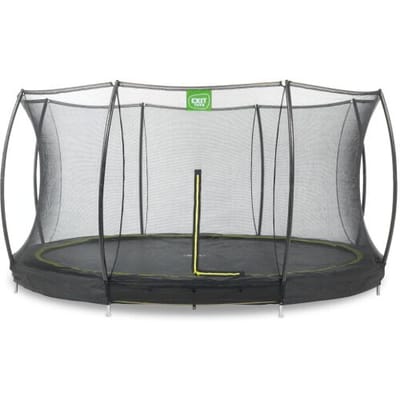 EXIT Silhouette Trampoline ø427cm - met Veiligheidsnet - Inground - Rond - Voor Kinderen - Zwart