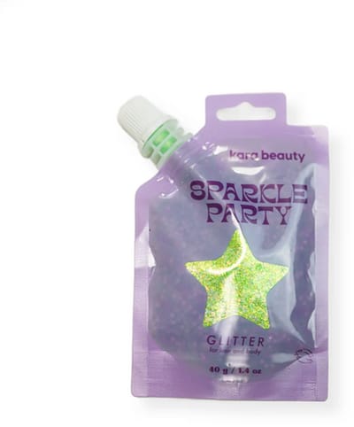 Kara Beauty - Sparkle Party - 03 - Green Rockets - Glitter - Hydraterende Ingredienten - For hair and body - Glittergel - 40 g