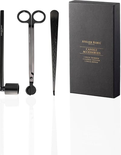 Atelier Rebul - Candle Care Geschenkset - Luxe Cadeauset met Kaarstrimmer, Doffer en Dipper