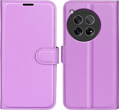 Coverup Hoesje - Geschikt voor OnePlus 12 Hoesje - Coverup Book Case - Paars