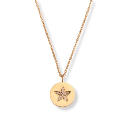 Marama - Ketting Star Goud - nikkelvrij - gold plated - verstelbaar - damesketting - medallion - sieraden - ster - damesketting - cadeau