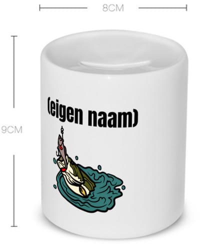Akyol - vis met eigen naam Spaarpot - Vis - vissen liefhebbers - iemand die houdt van vissen - verjaardag - cadeau - kado - geschenk - 350 ML inhoud