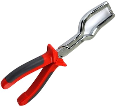 Allecto - Brandstofleiding Tang - Auto gereedschap - Comfortabele handgreep - Rood en zilver - Snelkoppeling verwijderen - Geschikt voor auto-onder...