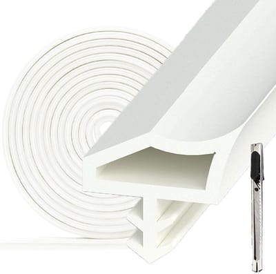 Dailygoods- Deurrubber PVC - Geluidsisolatie - Tochtstrip - Deurafdichting - 5/10/20 m - Eenvoudige installatie - Geschikt voor 4-5 mm openingen - Deurseal