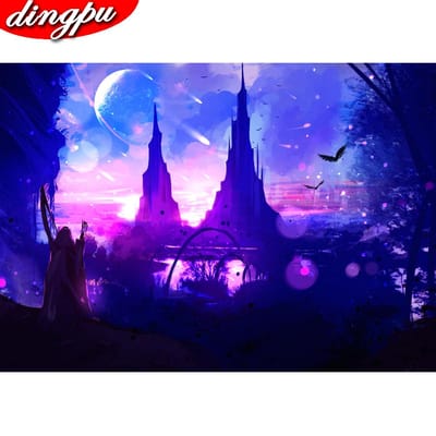 DINGPU 5D Diamant Schilderij Volledige Boor Ronde Cartoon DIY Diamant Borduren Kruissteek Voetbal Woondecoratie 20X30CM blue