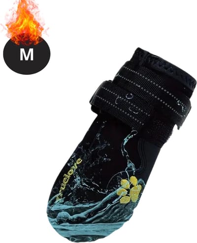 Bovista Hondenschoenen Pootbeschermer - Hondenschoenen - 4 Stuks - Hondenschoentjes - Pootbescherming Hond - Waterbestendig - Antislip - Zwart - M
