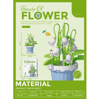 Ornement de Plante en Pot Fleur Brique de Construction Petite Taille Tournesol Rose Compatible Avec Jouets de Briques de Construction Conçus Pour Fille Apparence Élégante beige