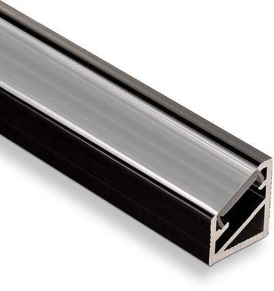 5 x LED Hoekprofiel-66 zwart / opaal 2m voor LED strips