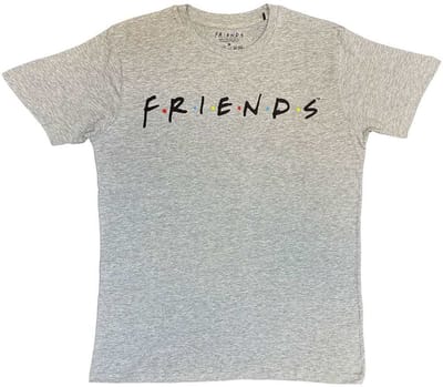 Friends - Logo Heren Tshirt - S - Grijs