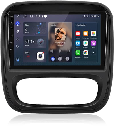 Junsun Android 15 autoradio Geschikt voor Renault Trafic 3 2014-2021 & Opel Vivaro B 2014-2018 - 2+64GB - Draadloze Carplay & Android Auto, DAB+, GPS-navigatiesysteem, Bluetooth, Stuurwielbediening, WiFi, 9 inch Touchscreen, DSP, Quad-core processor
