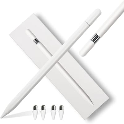 Stylus Pen -capacitieve Pen（alleen voor appel） -Geschikt voor Apple iPad modellen vanaf 2018- Apple pencil alternatief- Palm rejection-Gevoel van kanteldruk-easy to operate-strong magnetic suction- 4 extra punten
