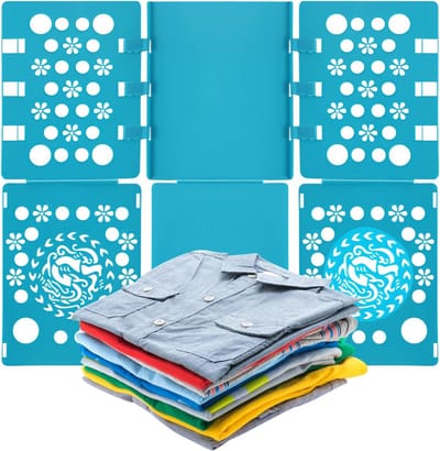 Kleding Vouwplank - Kleding Organizer - Kleding Snel Vouwen - Verstelbaar Ontwerp - 21 x 20 x 1 cm - Blauw