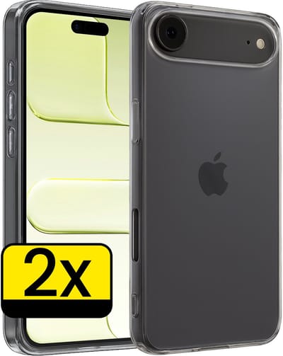 Hoesje - 2 Stuks - Geschikt voor Apple iPhone Air - Sterk & Shockproof - Case Siliconen - Back Cover - Telefoon Hoes - Telefoonhoesjes - Transparant