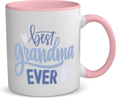 Akyol - best grandma ever koffiemok - theemok - roze - Oma - oma mama - moederdag - cadeau - verjaardag - oma - 350 ML inhoud