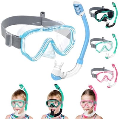 Snorkelset voor Kinderen van 4 tot 14 Jaar - Duikbril en Snorkel met 180 Graden Gezichtsveld