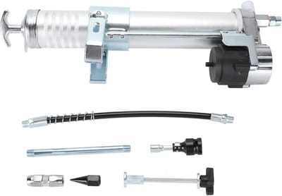 Vetspuit Adapter - Boor Oplossing - Machine Smeren - Aluminium Legering - 600CC Capaciteit - Zilver