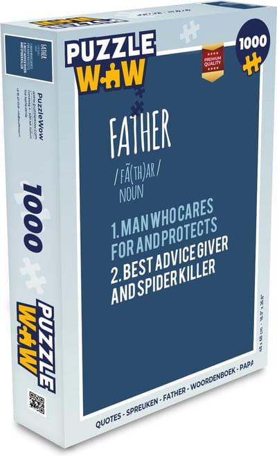 Puzzel Quotes - Spreuken - Father - Woordenboek - Papa - Legpuzzel - Puzzel 1000 stukjes volwassenen - Vaderdag cadeautje - Cadeau voor vader en papa