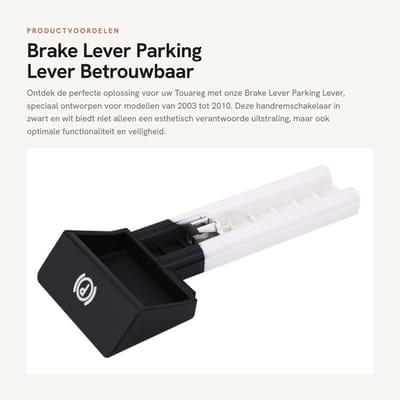 Dailygoods- Handremhendel Geschikt voor Touareg 2003-2010 - Remhendel - ABS Materiaal - Zwart/Wit - Hoge Impactbestendigheid - Eenvoudige Installatie