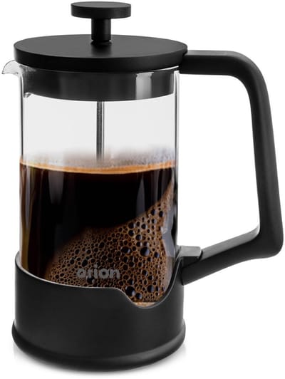 Orion Black Serie - Glazen Cafetière - 650 ml - Borosilicaatglas - Zwart