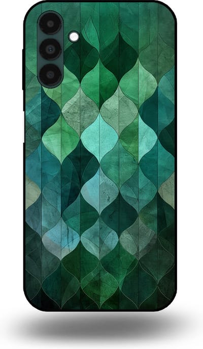 Smartphonica Telefoonhoesje geschikt voor Samsung Galaxy A04s met groene bladeren opdruk - TPU backcover case green leaf design - Groen geschikt voor Samsung Galaxy A04s
