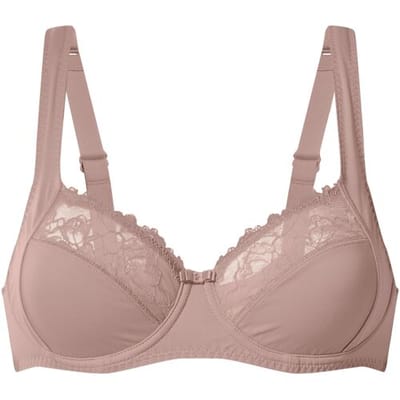 ESMARA Dames beugel-bh met kant, plus size (Beige, 85C)