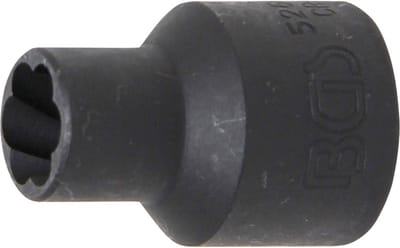 BGS Spiraalprofiel bougiesleutelinzetstuk / schroefuitdraaier aandrijving binnenvierkant 12,5 mm (1/2") SW 10 mm - 5266-10