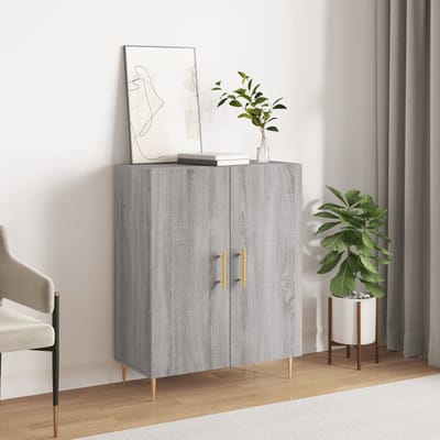 vidaXL - Dressoir - 69,5x34x90 - cm - bewerkt - hout - grijs - sonoma - eikenkleurig