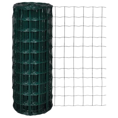 vidaXL - Euro - hek - 25x1,0 - m - staal - groen