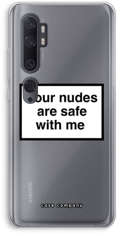 Case Company® - Hoesje geschikt voor Xiaomi Mi Note 10 Pro hoesje - Safe with me - Soft Cover Telefoonhoesje - Bescherming aan alle Kanten en Schermrand