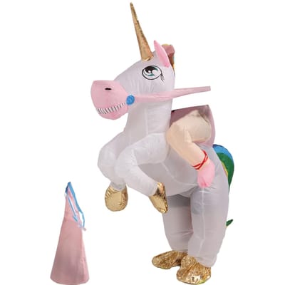Costume d'équitation gonflable, léger, sûr et mignon, pour fête, cosplay adults white