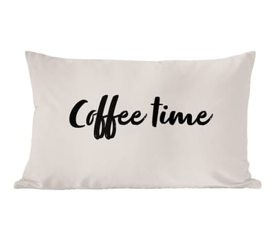 Sierkussens - Kussentjes Woonkamer - 60x40 cm - Quotes - Spreuken - Koffie - Coffee time