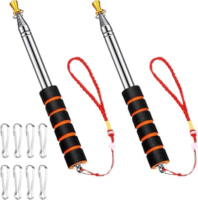 Zware Telescopische Vlaggenmast van 3m met 4 Clips, Ideaal voor Festivals, Kamperen en Leren