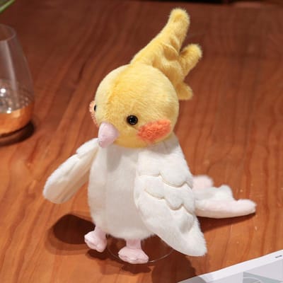 Nieuwe Schattige Cartoon Vogel Papegaai Handpop Pluche Speelgoed Pop Gelukkig Interactief Cadeau voor Meisjes Verjaardagscadeau 20cm