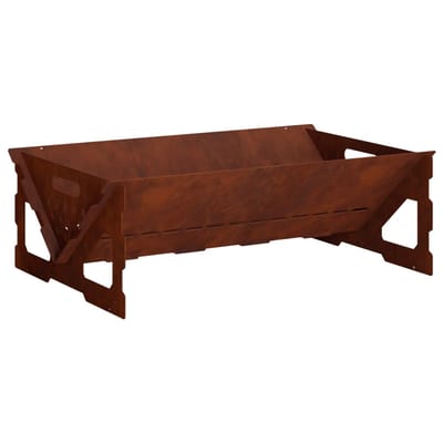 vidaXL - Vuurkorf - Roestkleurig - 60 - x - 40 - x - 20 - cm - weervast - staal