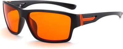 Blauw Licht Bril - Anti Glare - Scherm Tijd - Oranje Lens - Vierkant Rechthoek - Blauw