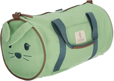 Reistas Baby - Kinderbagage - Weekendje Weg - Motief Konijn - Medium - Groen