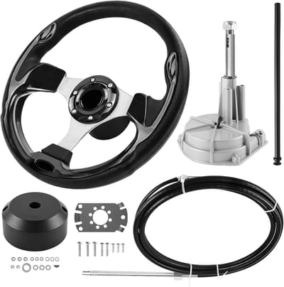 Mechanisch Roterend Stuurkit voor Buitenboordmotoren - 396,24 cm Kabelbesturingskabel voor Jachten en Vissersboten