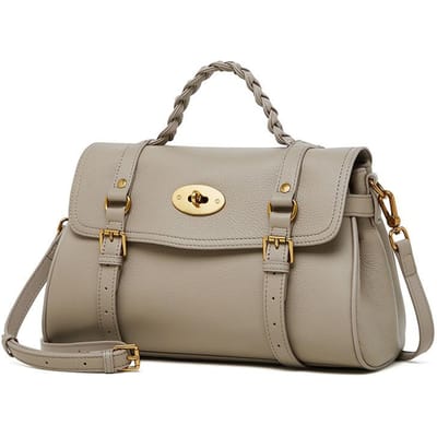 Leren Schoudertas Koeienhuid Handtas Bill Schouder Crossbody Tas Tote Bag Dames Pendelaar Aktetas Perfecte Match 31*14*20CM gray