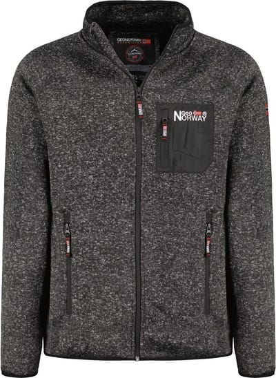 Fleece Vest Heren Zwart Met Borstzakje Geographical Norway - M