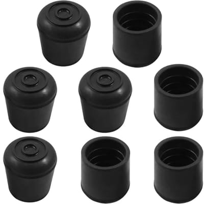 8 stuks 1-1/4 inch (32 mm) stoelpootdoppen - ronde rubberen antislip vloerbeschermers voor meubels