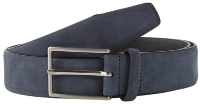 Tom Tailor - TTLOGAN suède riem met vierkante gesp - Maat 85 - navy uni