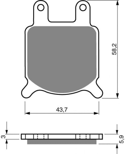 Plaquette de frein Gold Fren pour Moto Chinois 125 motocycle Neuf