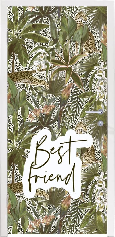 Deursticker Best friend - Best friends - Quotes - Spreuken - Vrienden - 95x235 cm - Deurposter