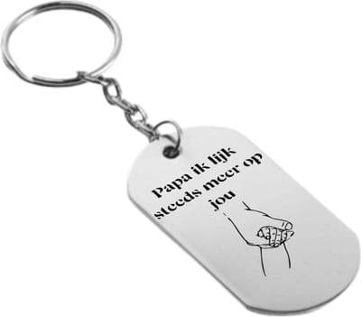 Akyol - ‘Papa ik lijk steeds meer op jou’ Sleutelhanger - Vriendschap - Liefde - Vrienden - Leuk cadeau om te geven - 2,5 x 2,5 CM