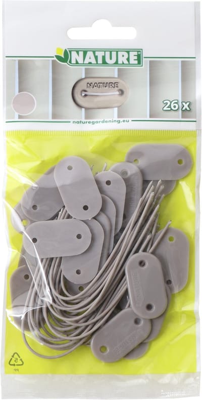 Kit de fixation pour clôture de jardin - NATURE - 27 pcs - Gris
