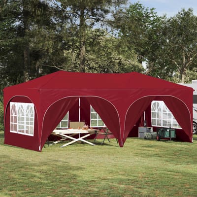 vidaXL - Pop-up - Feesttent - 575 - x - 288 - x - 245 - cm - Bordeauxrood - Oxford - Stof