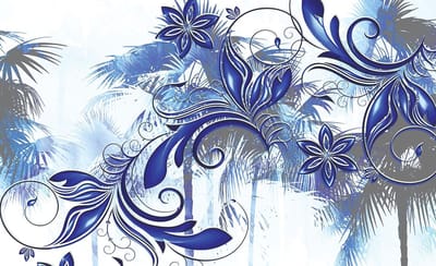 Flowers Abstract Art Photo Wallcovering